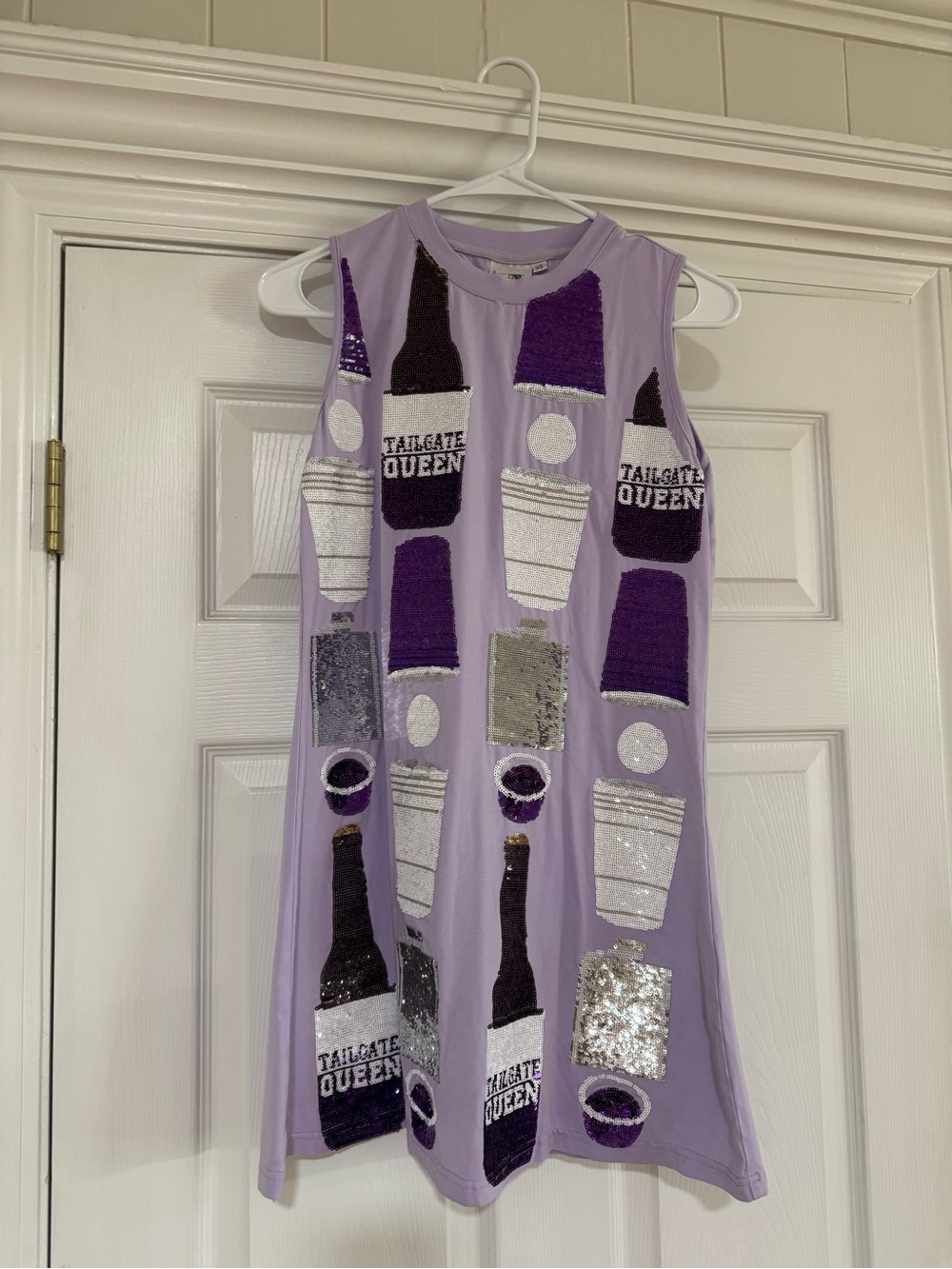 Queen of Sparkles purple Tailgate Queen Dress size XS